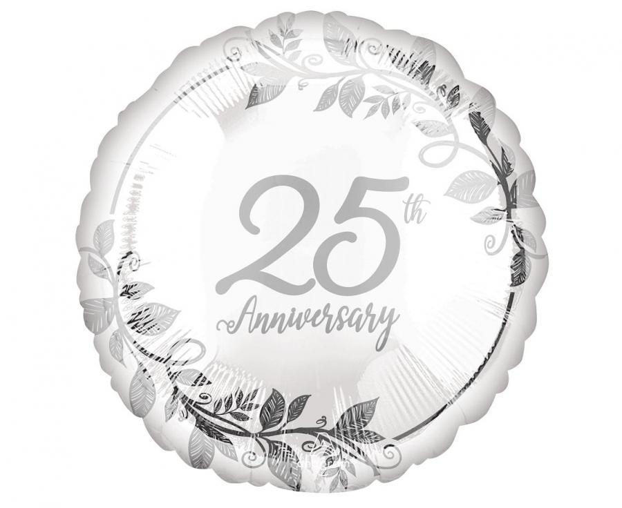 Folijski balon 18" - 46 cm SHP - Happy 25th anniversary