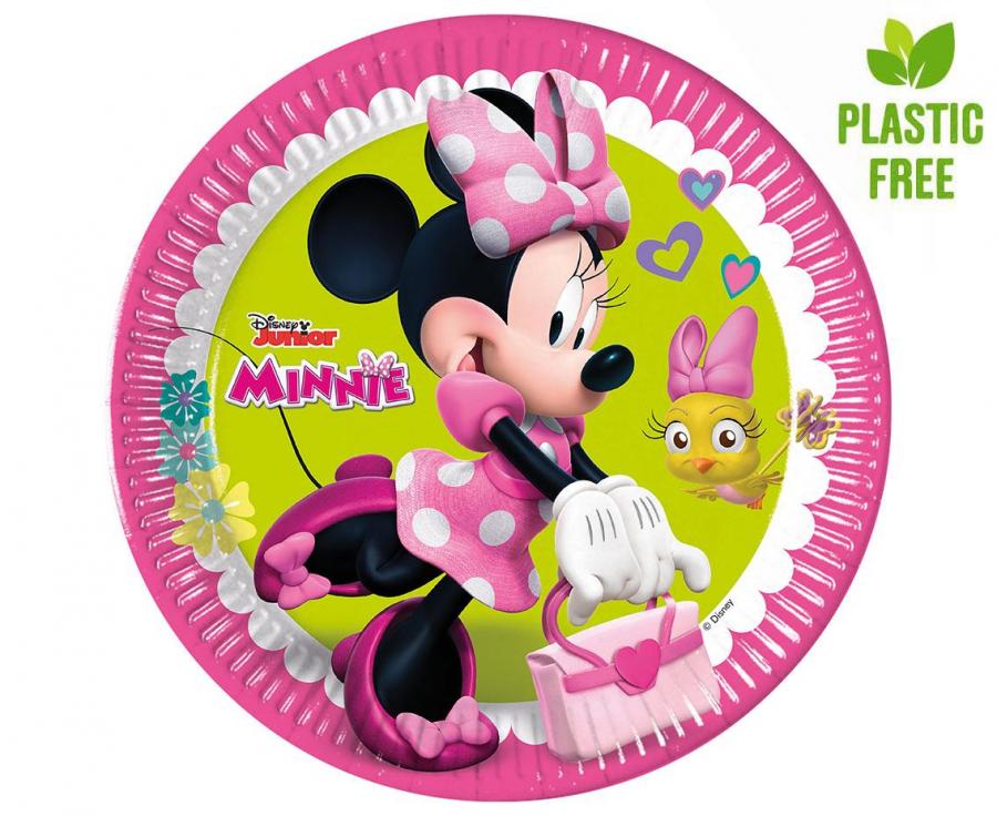 Tanjuri pap. minnie happy helpers, next generation, 23 cm, 8 kom. (plastic-free) kk