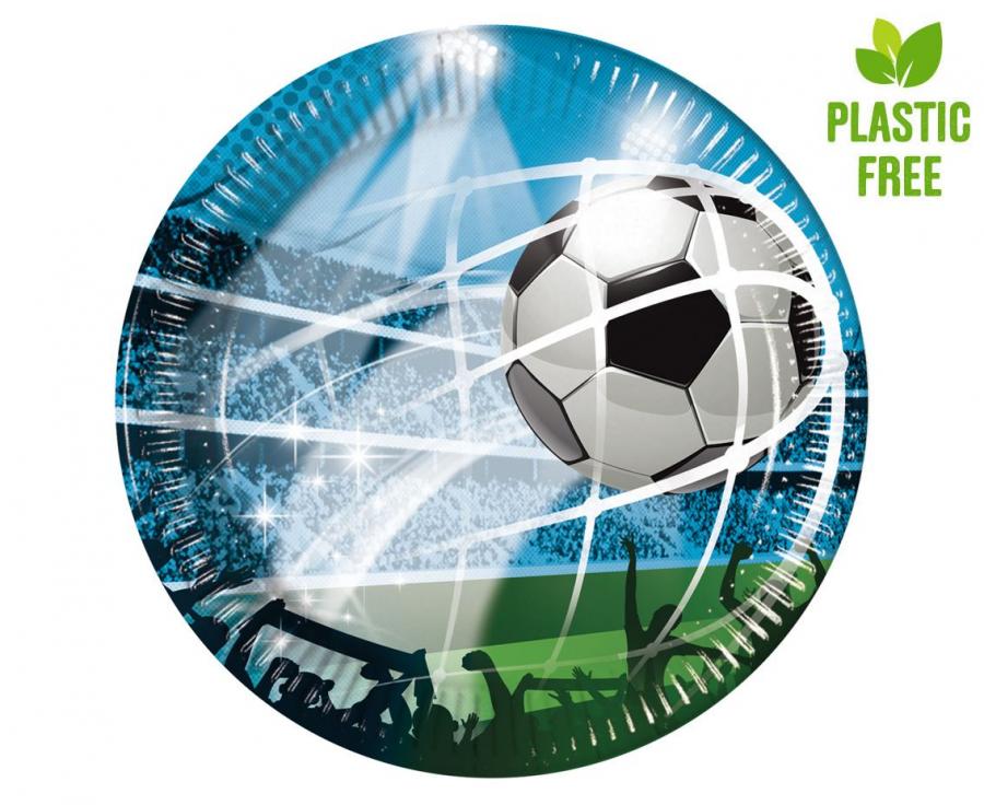 Tanjuri papirnati soccer fans (next generation) 20 cm, 8 kom. (plastic-free) (papier fsc)