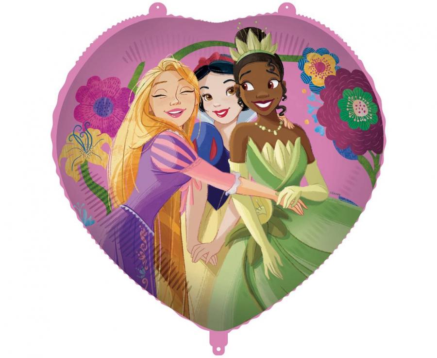 Folijski balon srce Princess Live Your Story Disney, 46 cm, 1 kom.
