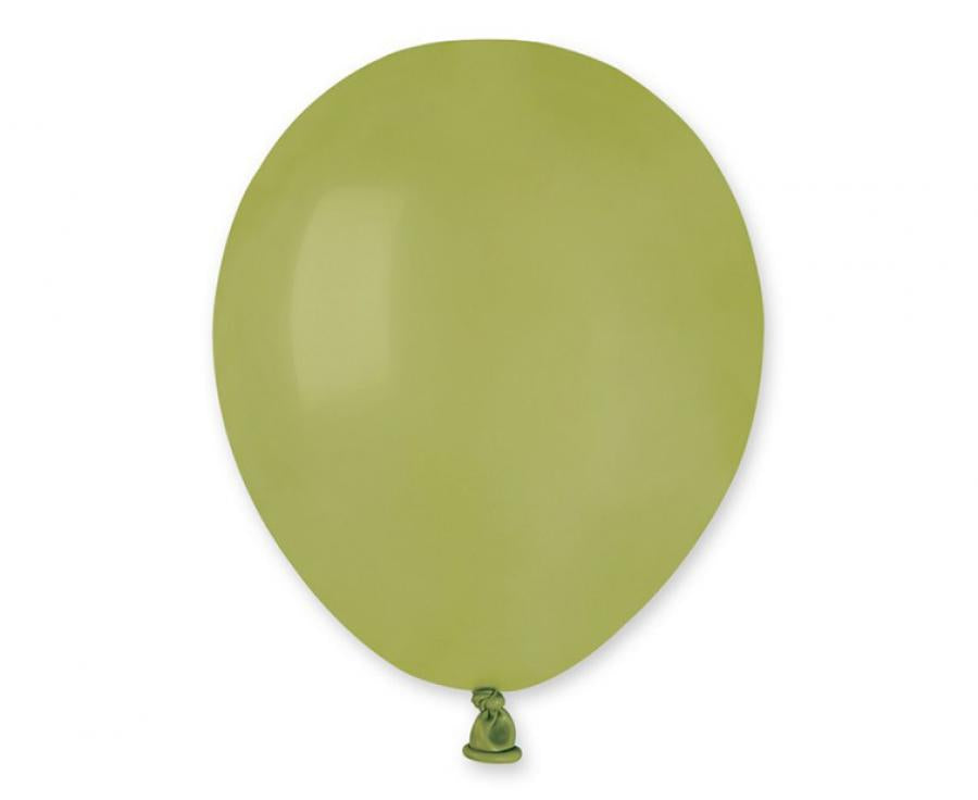 Baloni Gemar 5" – 13 cm, pastel maslinasto zeleni