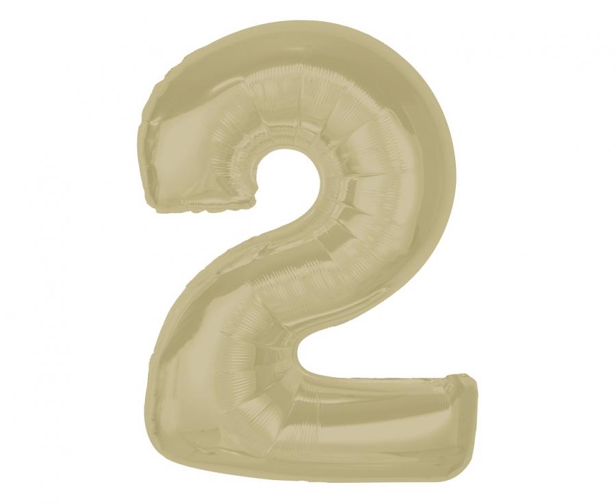 Balon folijski smart, broj 2, mat latte, 92 cm kk