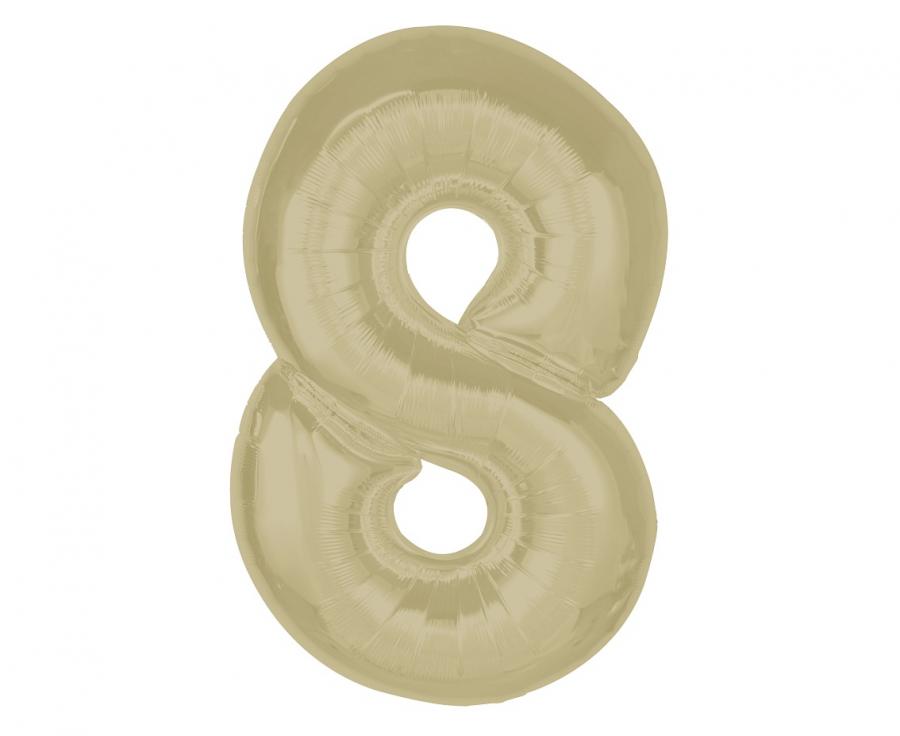 Balon folijski smart, broj 8, mat latte, 92 cm kk