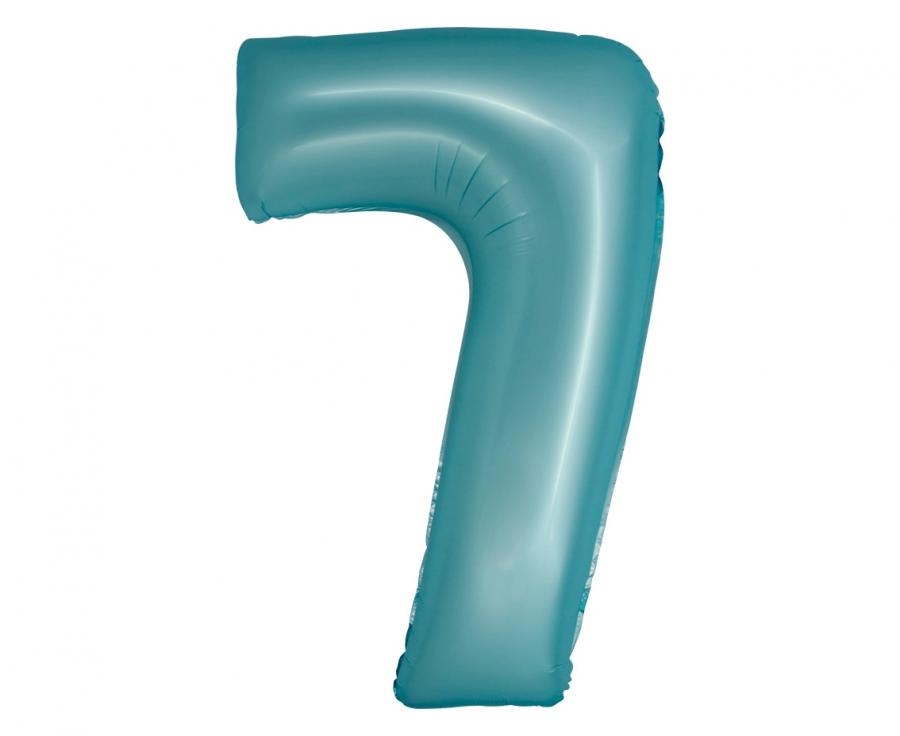 Folijski balon Smart, brojka 7, j. plava mat, 76 cm KK