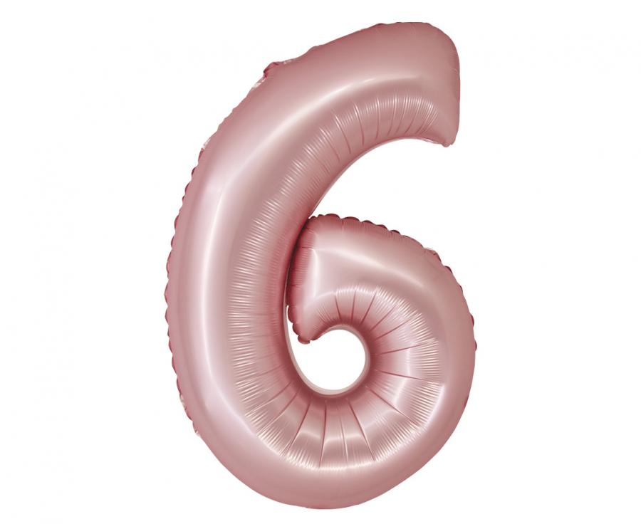 Balon folijski smart, broj 6, j. roza mat, 76 cm