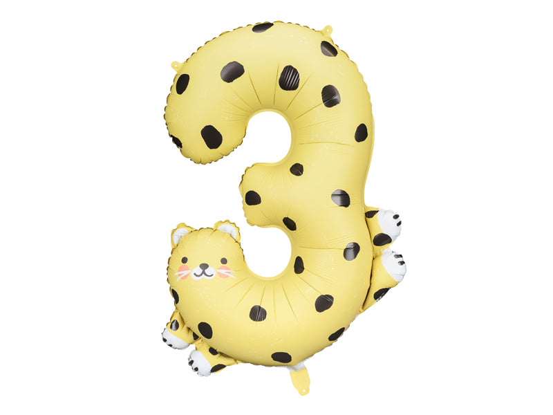 Folijski balon broj 3 gepard 72,5x109 cm