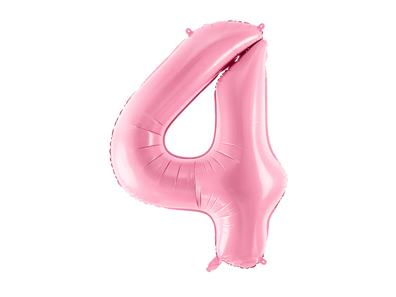Folijski balon Broj 4 – ružičasti – 86 cm