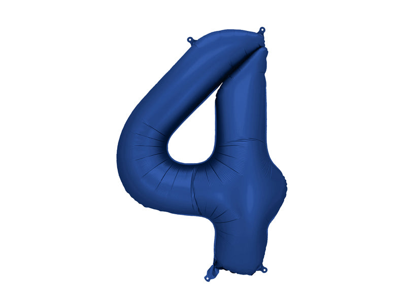 Folijski balon broj 4 86 cm tamno plavi navy