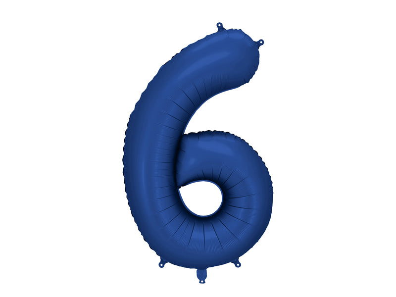 Folijski balon broj 6 86 cm tamno plavi navy