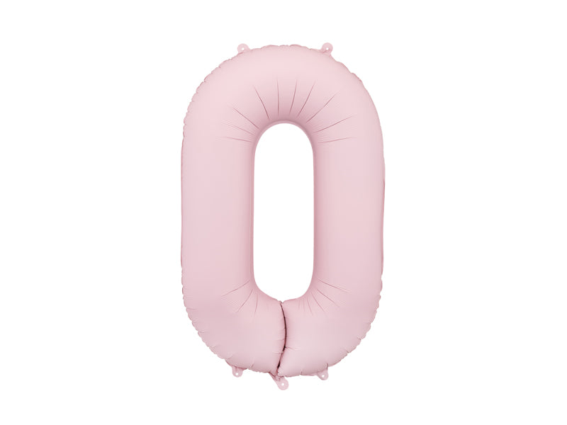 Folijski balon broj 0 86 cm svijetlo rozi