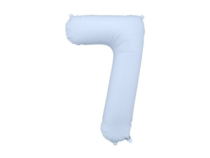 Folijski balon broj 7 86 cm misty blue