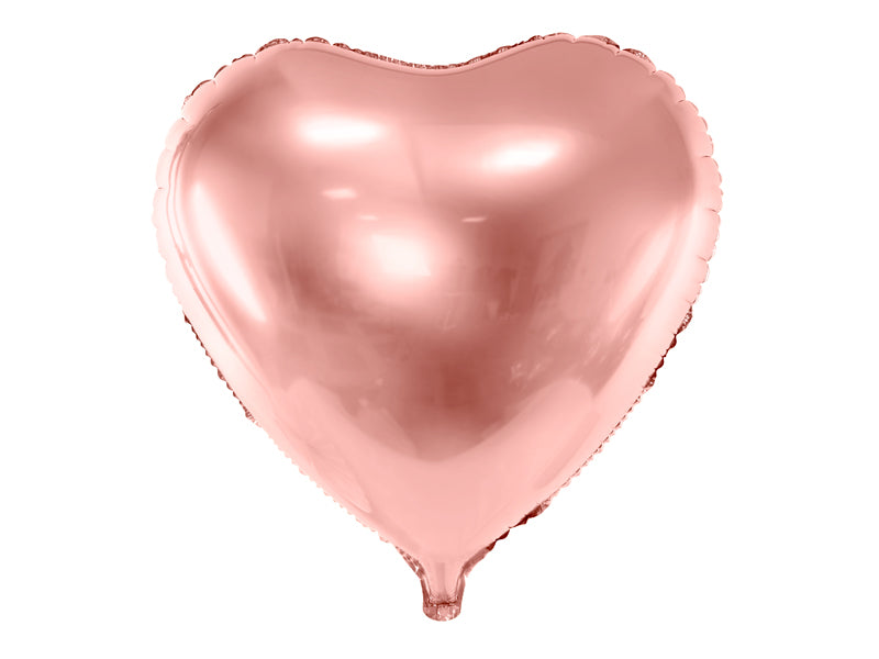 Folija balon – srce, 61 cm, rose gold
