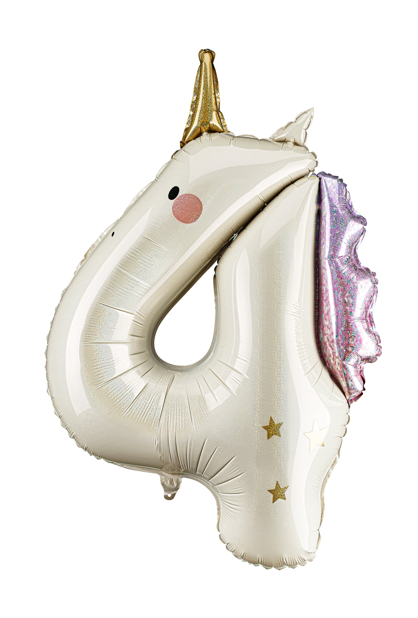 Folijski balon broj 4 Jednorog 93cm mix