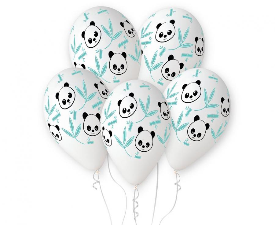 Baloni Gemar Premium 13" – 33 cm, Panda & Bamboo