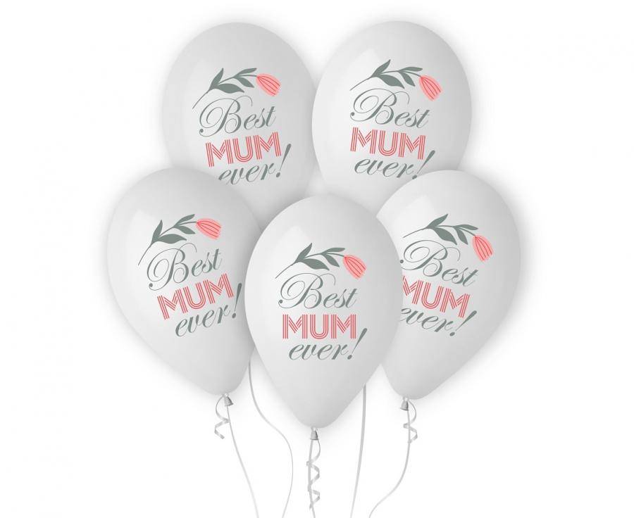 Baloni Best Mum Ever 5 kom/paket