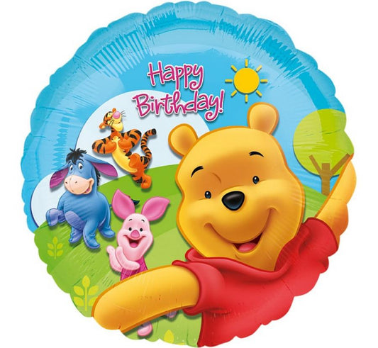 Folijski balon 18" - 46cm CIR - "Pooh and Friends Sunny BDAY"