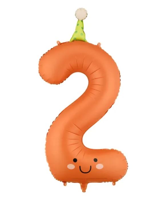 Folijski balon broj 2 86 cm narancasti