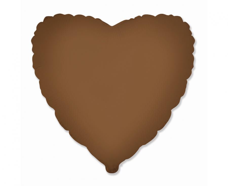 Folijski balon 18" - 46cm FX - Srce (Choco Brown), nepakiran