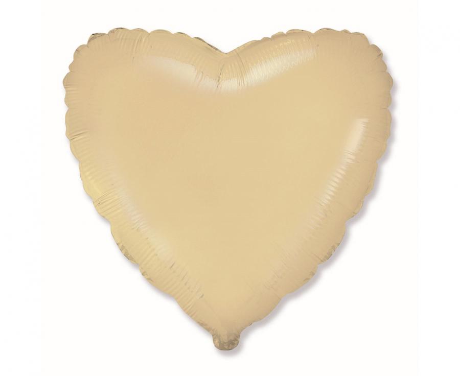 Folijski balon 18" - 46cm FX - Srce (satynowy pastel kremowy), nepakiran