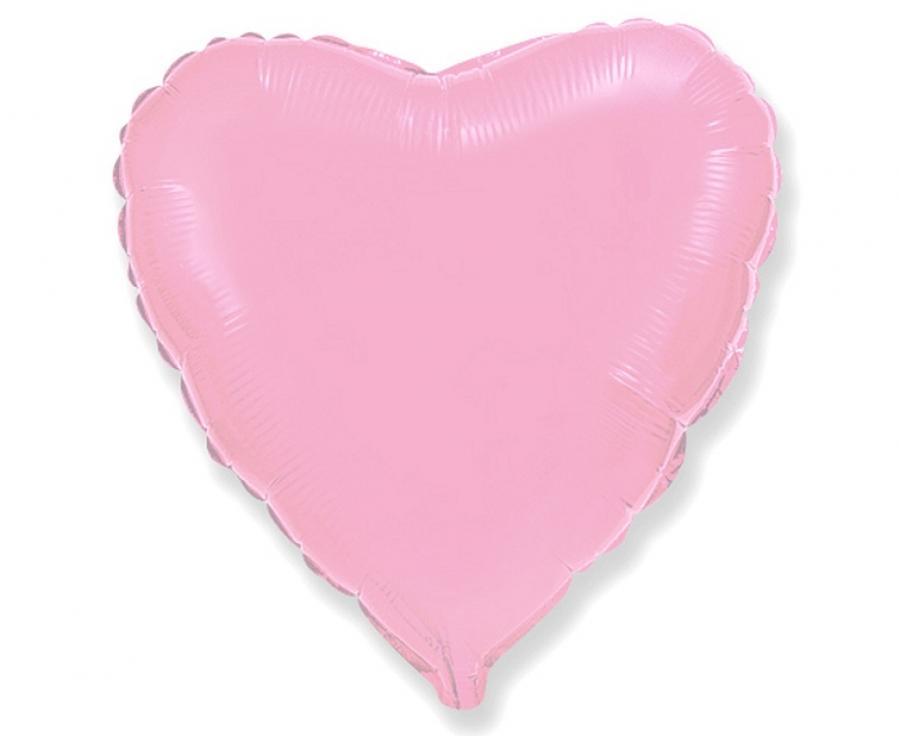 Folijski balon FX 9" – srce, nježno roza, nepakiran
