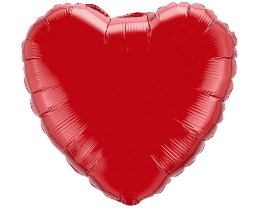 Folijski balon 9" - 23cm FX - Srce (crveno), nepakiran
