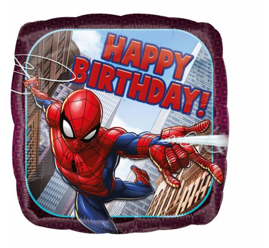Folijski balon 18" - 46cm SQR "Spiderman Happy Birthday"
