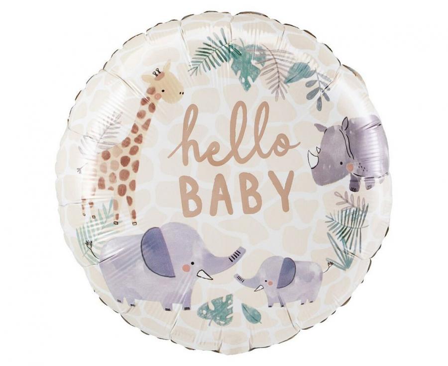 Folijski balon 18" - 46cm CIR- Soft Jungle baby