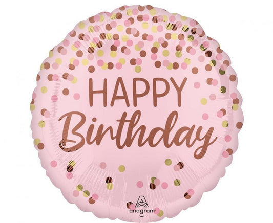 Folijski balon 18" - 46cm Pretty pink happy birthday