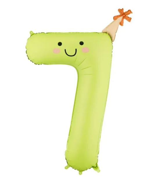 Folijski balon broj 7 86 cm svijetlo zeleni