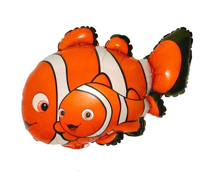 Folijski balon 14" - 36cm FX - Nasmijana ribica klaun, nepakirano