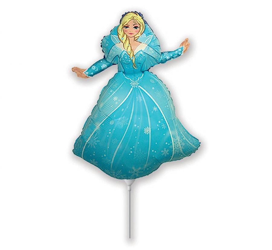 Folijski balon 14" - 36cm FX - Snježno kraljevstvo - Princeza (blond), nepakiran
