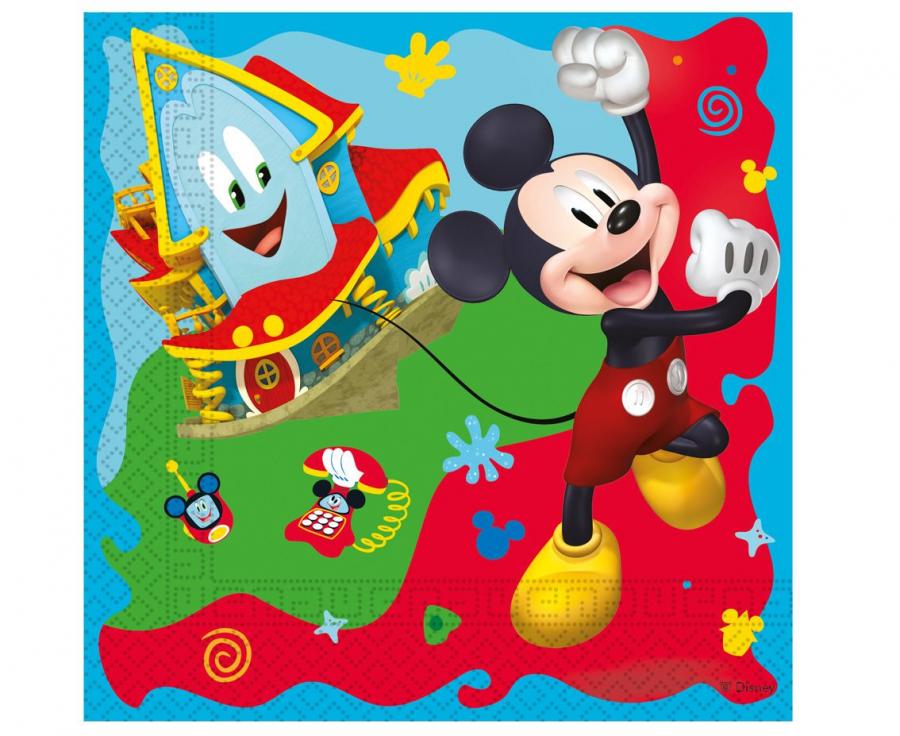 Salvete papirnate mickey rock the house, rozm. 33x33 cm, 20 kom.
