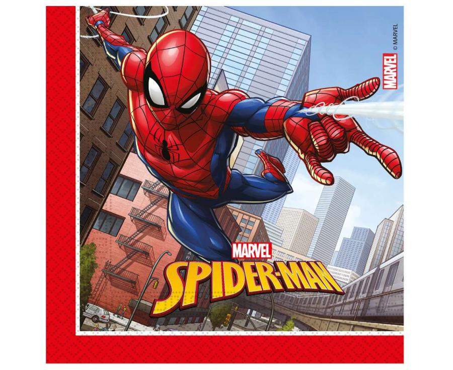 Salvete papirnate spiderman crime fighter, 33x33 cm, 20 kom. (papier fsc)