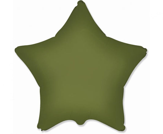 Folijski balon 18" - 46cm FX - Zvijezda (mat Olive Green)
