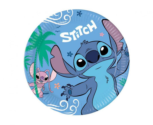 Papirnati tanjuri Stitch & Angel, 23 cm, 8 kom/paket