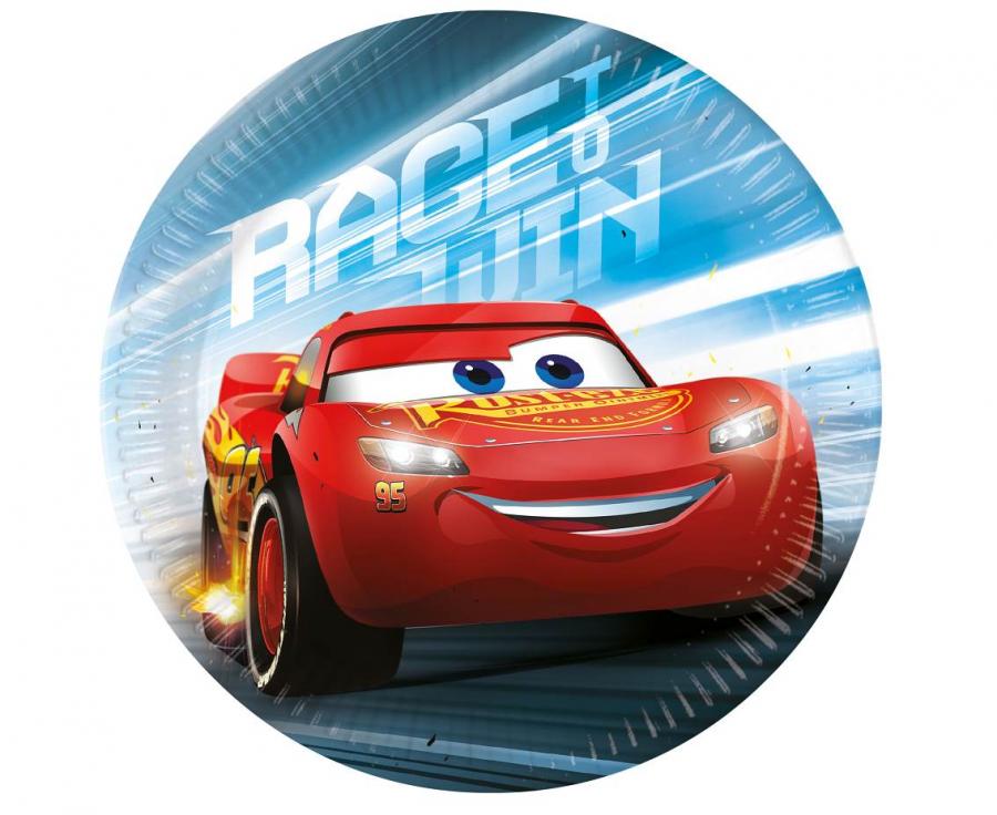 Cars 3 papirnati tanjuri, 20 cm, 8 kom/paket