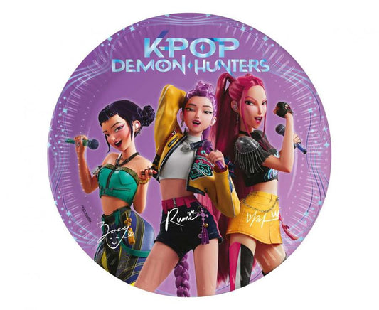 Papirnati tanjuri K-POP DEMON HUNTERS (FSC) 20 cm, 8 kom/paket