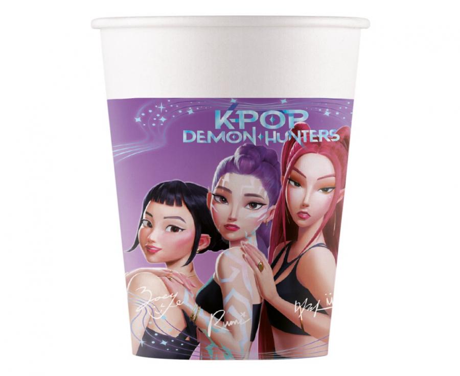 Papirnate čaše K-POP DEMON HUNTERS (FSC) 200 ml, 8 kom/paket