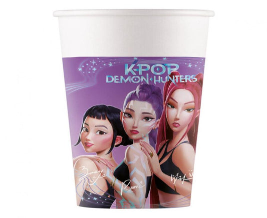 Papirnate čaše K-POP DEMON HUNTERS (FSC) 200 ml, 8 kom/paket