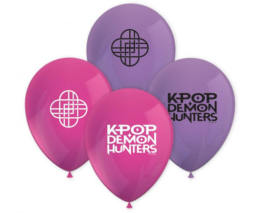 Baloni K-POP DEMON HUNTERS rozi, ljubičasti, 8 kom/paket