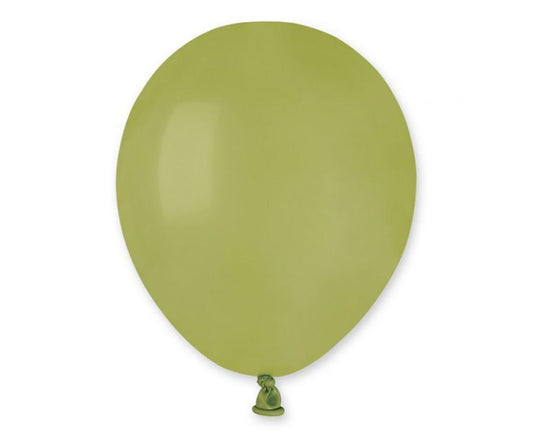 Baloni Gemar 5" – 13 cm, pastel maslinasto zeleni