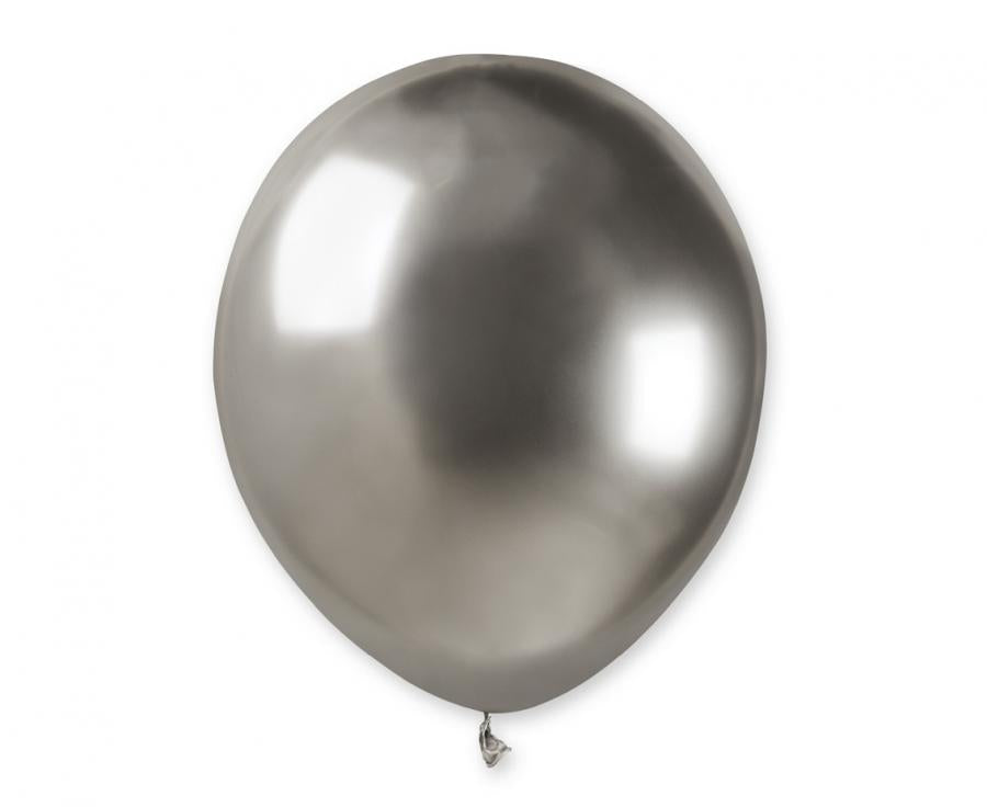 Baloni AB50 shiny 5" - 13cm - srebrne Gemar