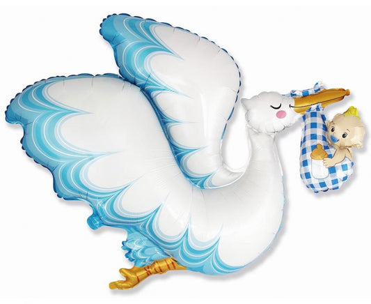 Folijski balon 24 cale FX - Bocian Baby Boy, pakiran