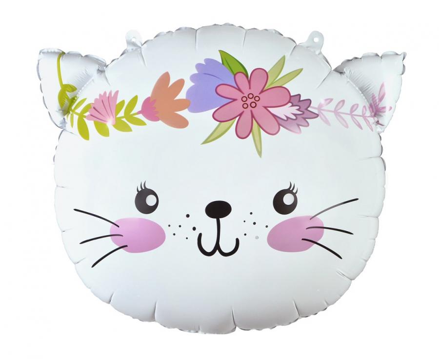 Folijski balon Kotek, 44x35 cm (glava) AA