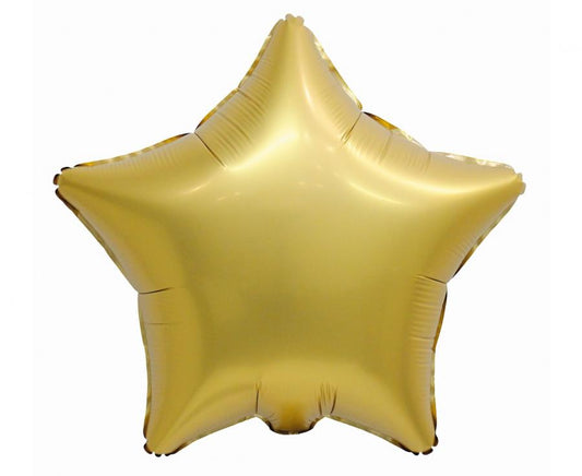 Folijski balon B&C Zvijezda, mat, antyczne zlato, 19" - 48cm