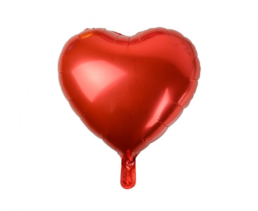 Heart Folijski balon, solid red color, 10"/100 kom/paket