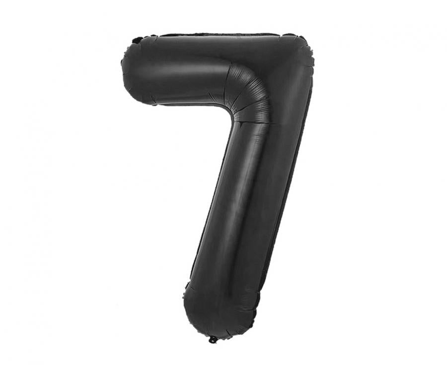 Folijski balon B&C, brojka 7, mat crna, 85 cm