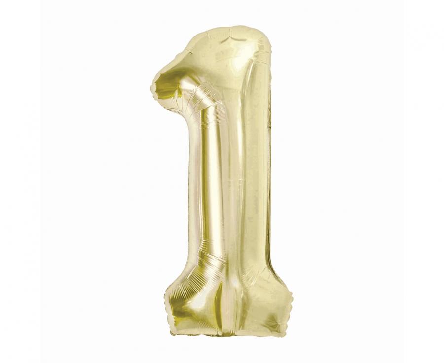 Folija balon broj 1 šampanjac 85 cm