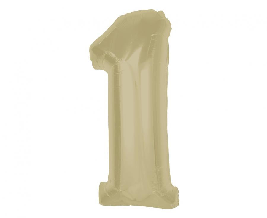 Balon folijski smart, broj 1, mat latte, 92 cm kk