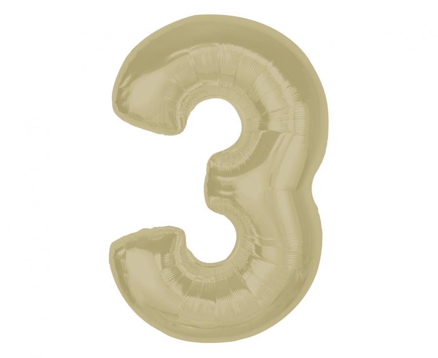 Balon folijski smart, broj 3, mat latte, 92 cm kk